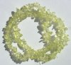16-inch Strand of Dyed Light Green Glass Chips